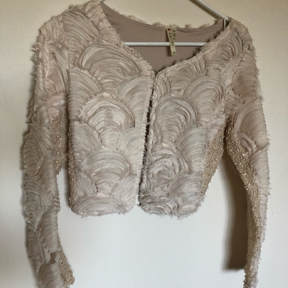 Ivory and Gold Half Jacket - Dressy